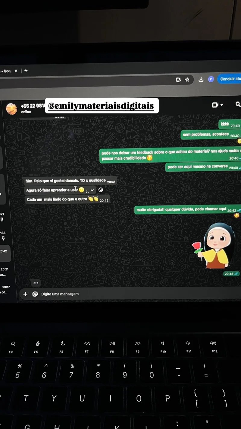 Mensagem de cliente no WhatsApp